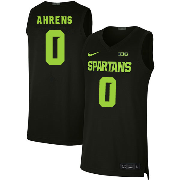 Men Michigan State Spartans #0 Kyle Ahrens NCAA Nike Authentic Black College Stitched Basketball Jersey LA41D35RP